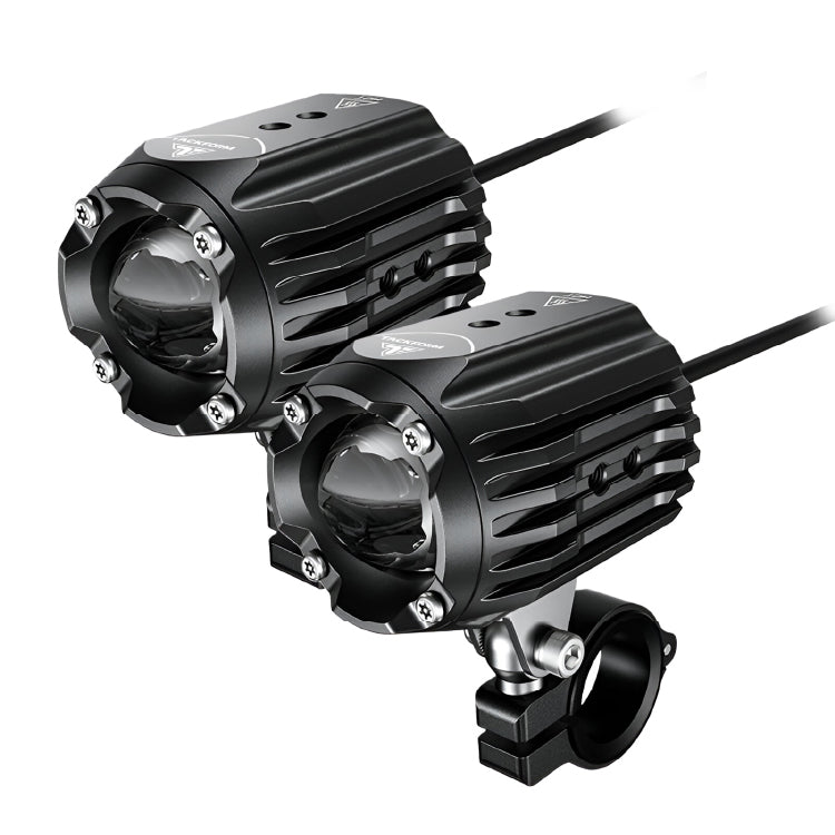 Dual Motorcycle Auxiliary LED Lights | 6000 Lumens, 60 Watt, 3000-6000 Kelvins | 7/8" to 1 1/4” Bars | Black