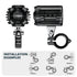 Dual Motorcycle Auxiliary LED Lights | 6000 Lumens, 60 Watt, 3000-6000 Kelvins | 7/8" to 1 1/4” Bars | Black