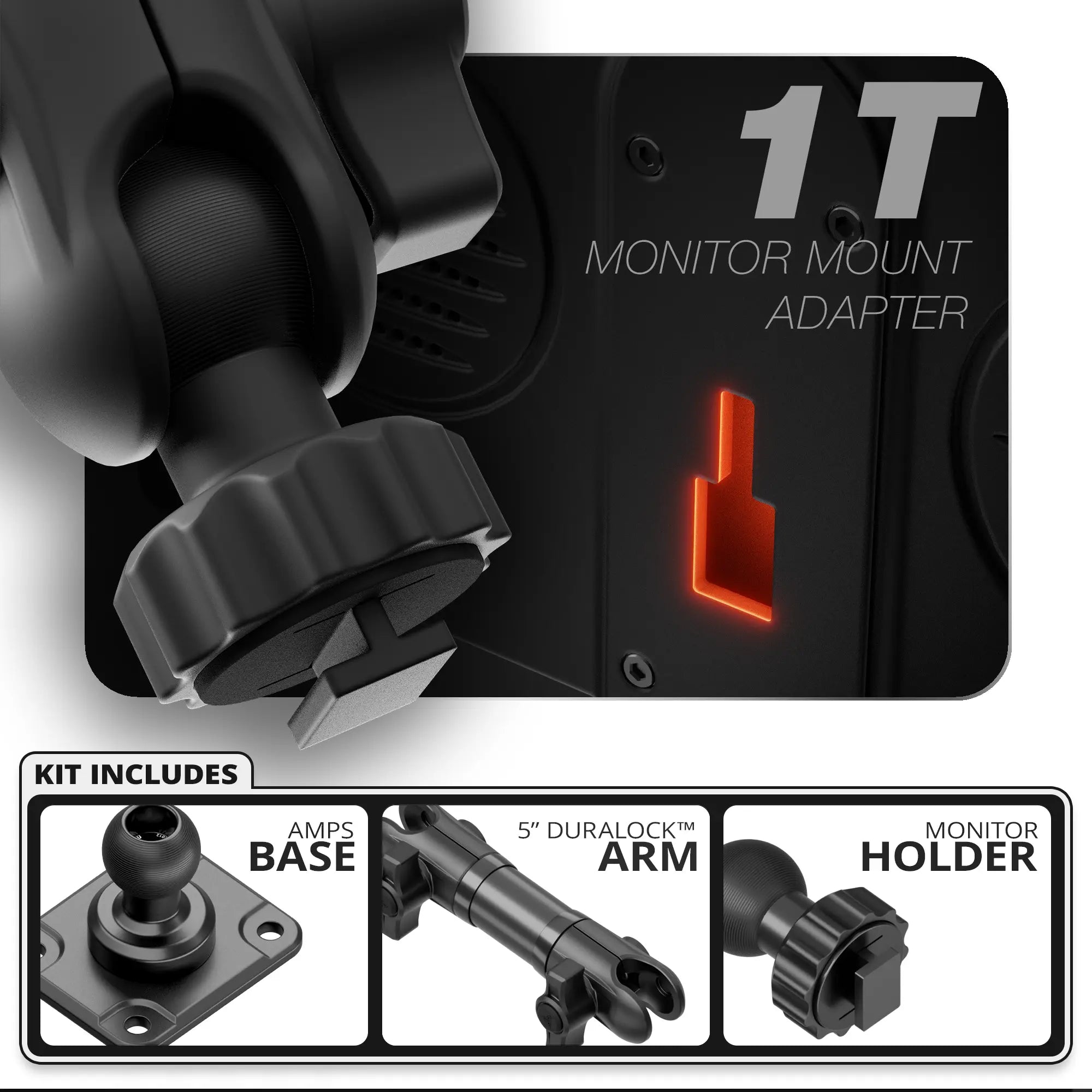 Single T Fixed  | TRAXX™ - Fast AMPS Base | 5" DuraLock Arm