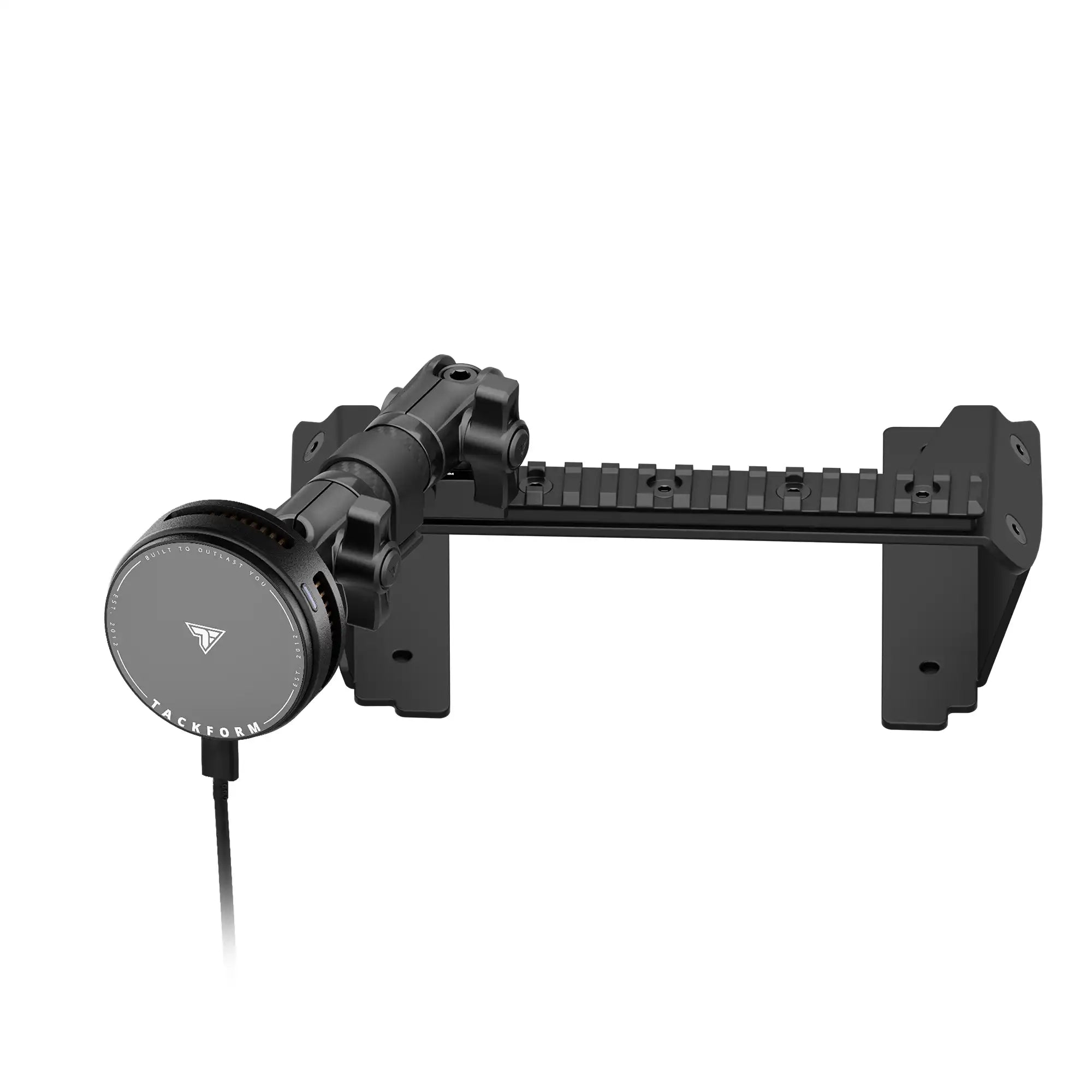 2022 Ford Super Duty (Compatible With 12” Screen ONLY) Tackform Assault Track Picatinny Dash Bracket With Qi2.2/MagSafe Charging & Cooling Phone Mount