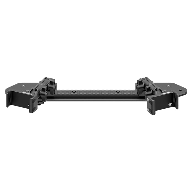 2018 - 2023 Jeep JL, JT, and Wrangler 4XE. (Not compatible with 2024+ models) Tackform Assault Track Picatinny Dash Bracket With Dual 20LITE Phone Mounts