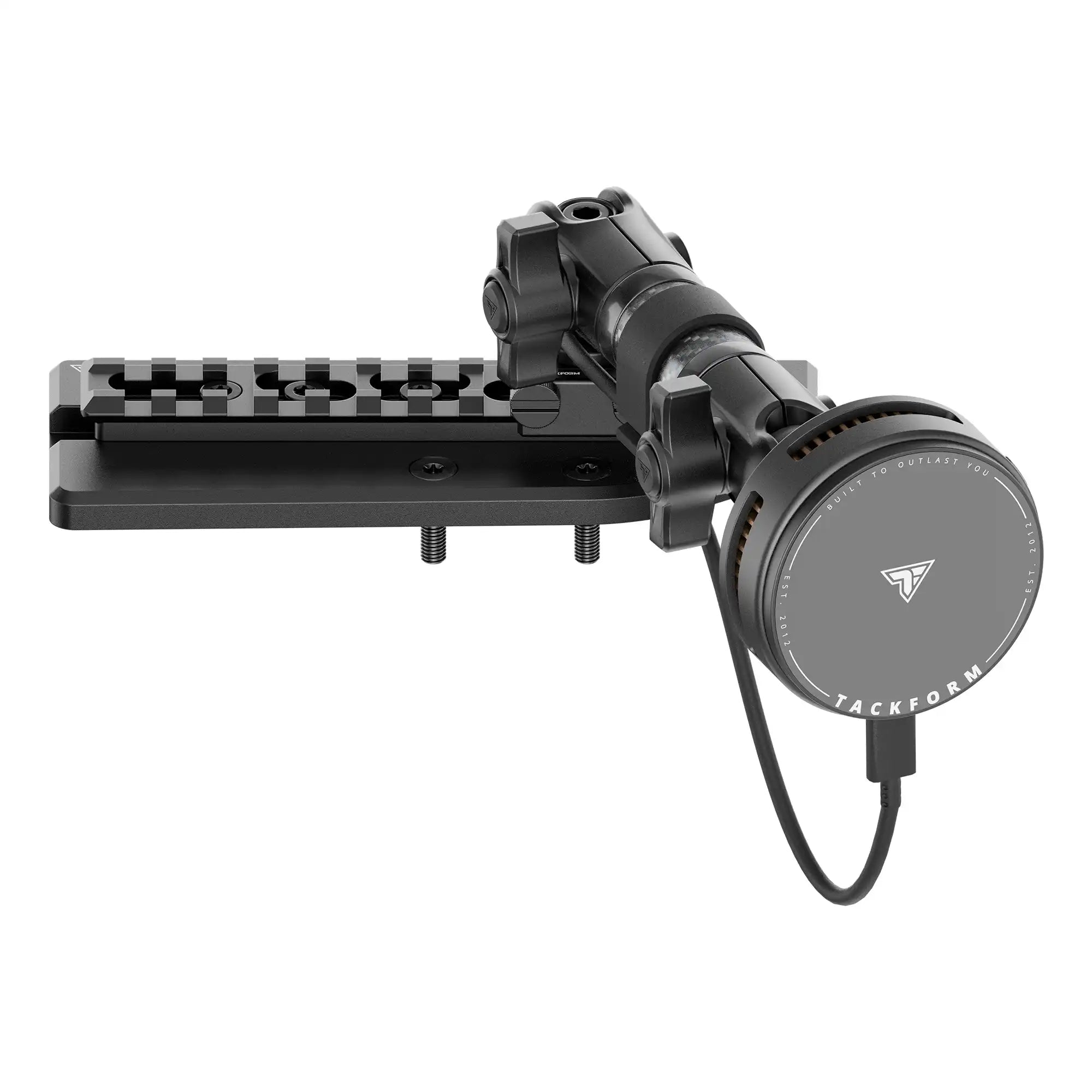 2024+ Jeep Wrangler JL & Gladiator (Not Compatible With 4xe) Tackform Assault Track Picatinny Dash Bracket With Qi2.2/MagSafe Charging & Cooling Phone Mount | Passenger Side