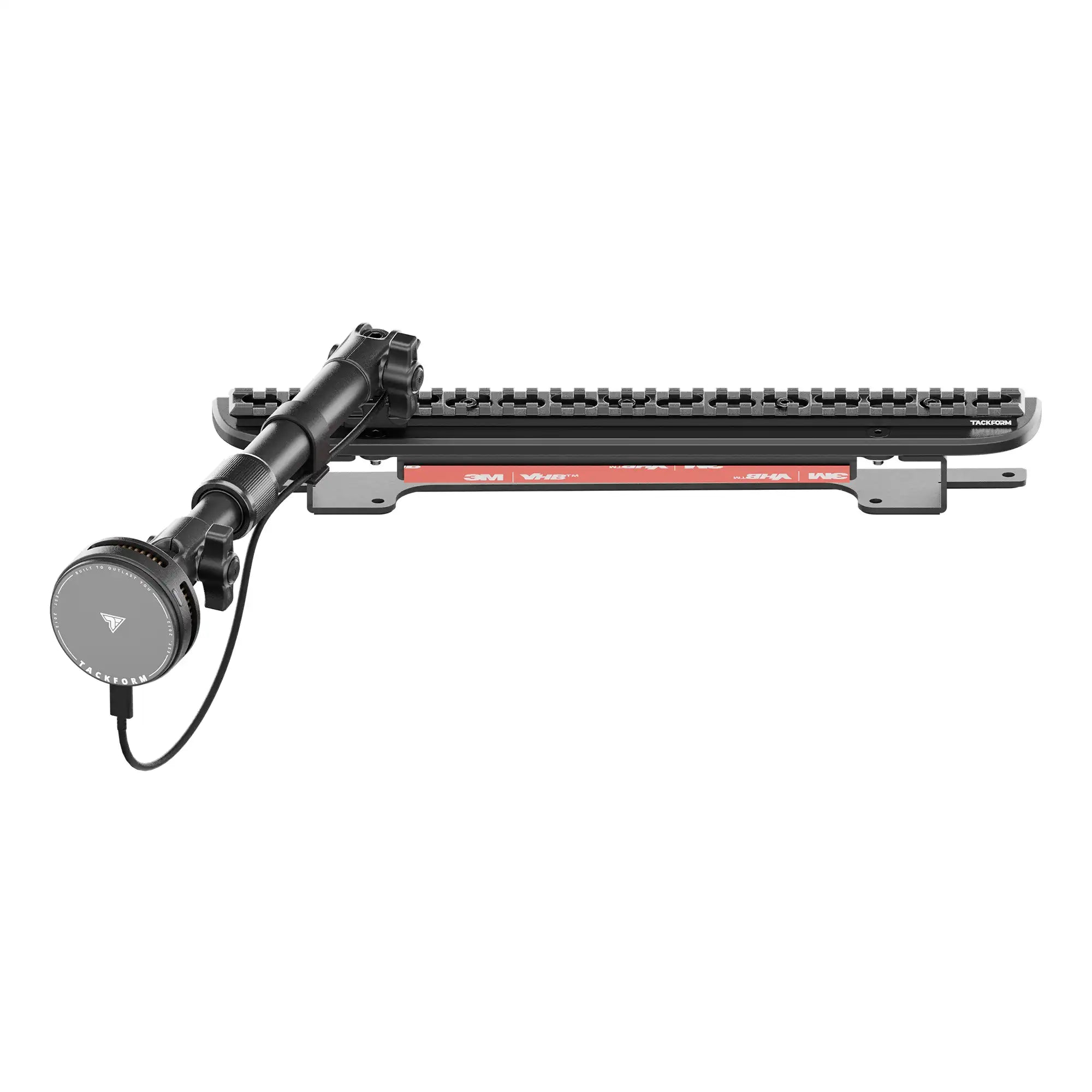 2024-2026 Ford F-150 (See Compatibility Info For Specific Year/Trim Fitment Details) Tackform Assault Track Picatinny Dash Bracket With Qi2.2/MagSafe Charging & Cooling Phone Mount | Telescoping Arm