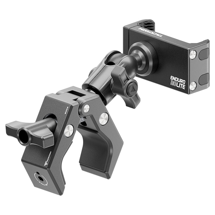 20LITE Phone Mount | Short Reach Arm | Grab Handle Bar Clamp 7/8" - 1-1/2"