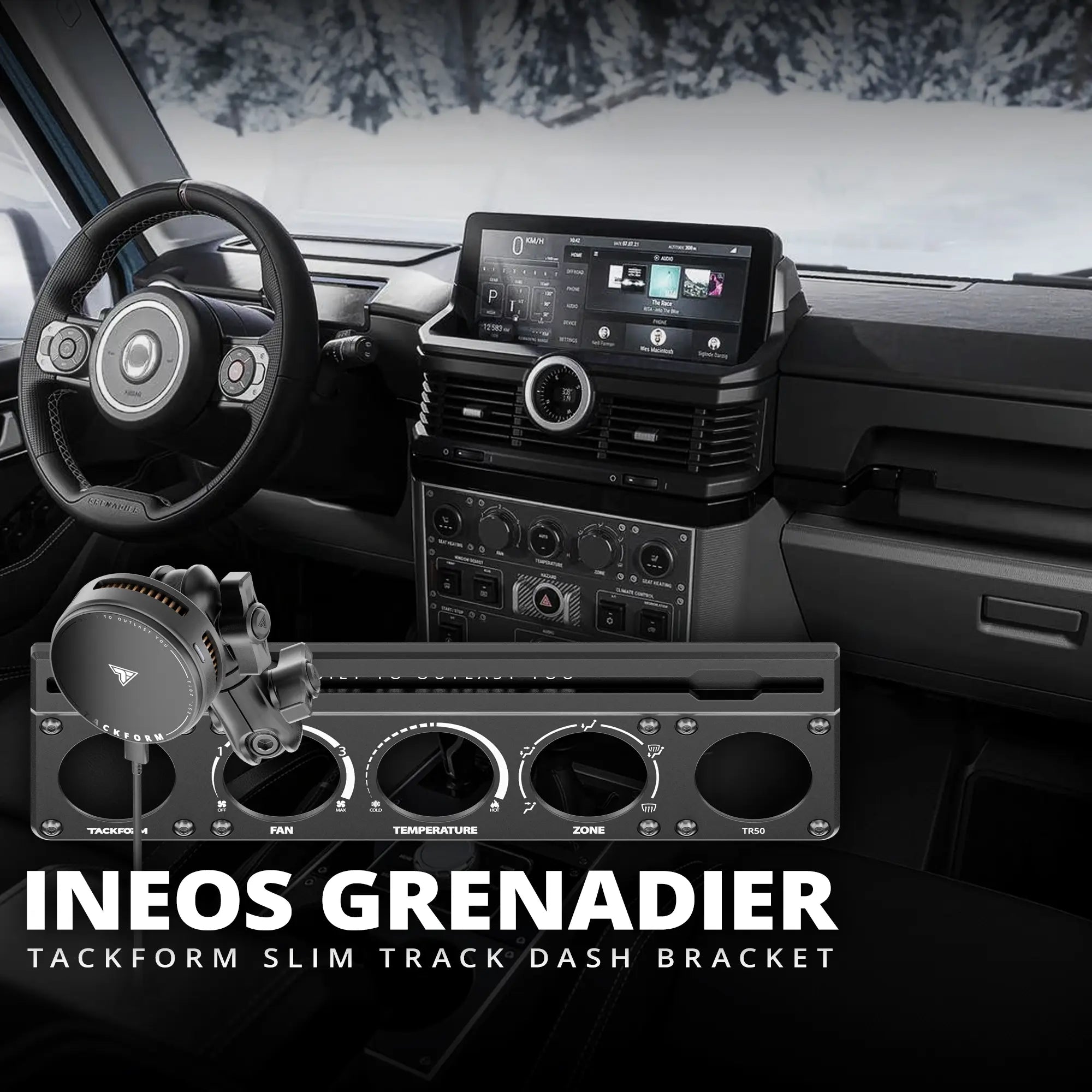 2023+ Ineos Grenadier Tackform Slim Track Dash Bracket