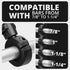 Black Motorcycle Adventure Cradle Phone Mount | Wireless Charging and Vibration Dampening | BC3 Universal Clamp for 7/8" to 1-1/4" Handlebars | Short Reach