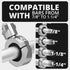 BC3 Universal Clamp for 7/8" to 1-1/4" Bars | Chrome | Combo 20mm Metal Ball and Dovetail | Bushings Included