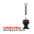 Pinch Bolt Mount | 5/16" / 8mm Thru Hole | 20mm Ball