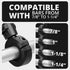 Black Motorcycle Drink Holder | BC3 Universal Clamp for 7/8" to 1-1/4" Handlebars | Short Reach