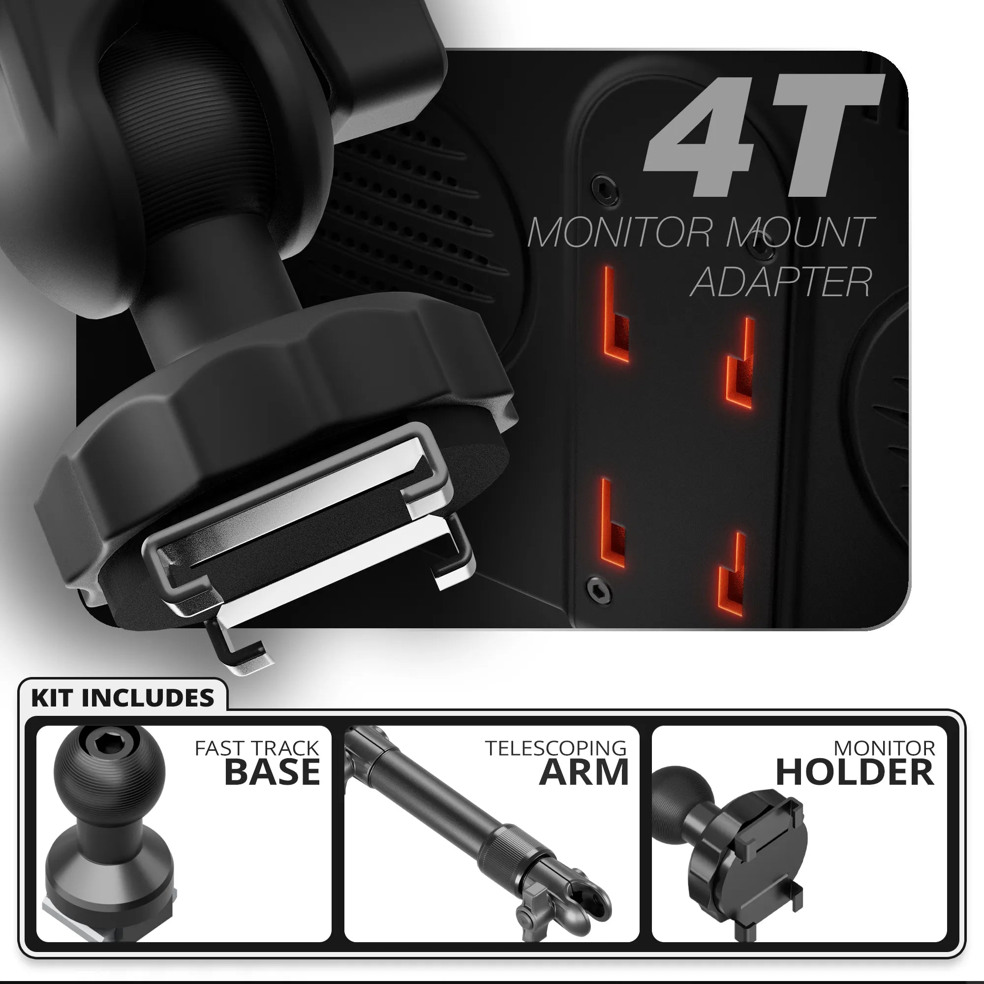 TMPS - 4T | TRAXX™ - Fast Track Base | 7.5" - 9.25" Telescoping Arm