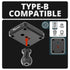 Universal Magnetic Device Mount with 20mm Metal Ball | Includes Direct to Slim Track & AMPS Hardware
