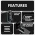 Black Can-Am Phone Mount | Spyder and Ryker | BC3 Universal Clamp for 7/8" to 1-1/4" Bars | Short Reach