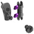 2024+ Jeep JL, Gladiator, and 4XE LINK™ Grab Handle Mount With 2 Prong (2T) Tuner Monitor Holder | 3.5" Arm