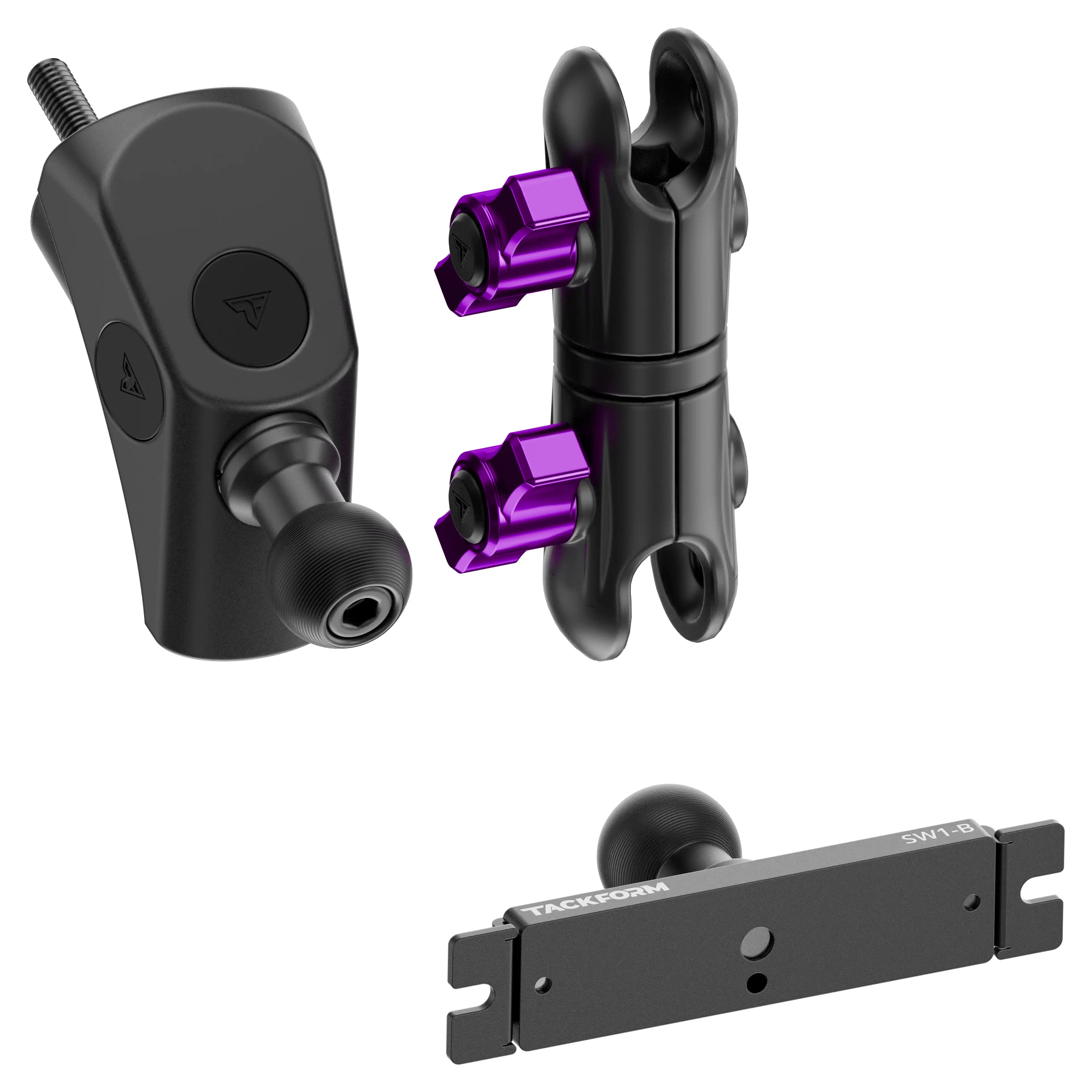 Product image of 2024+ Jeep JL/JT and 2024-2025 4xe Switch Panel Mount for Grab Handle with Purple Knobs