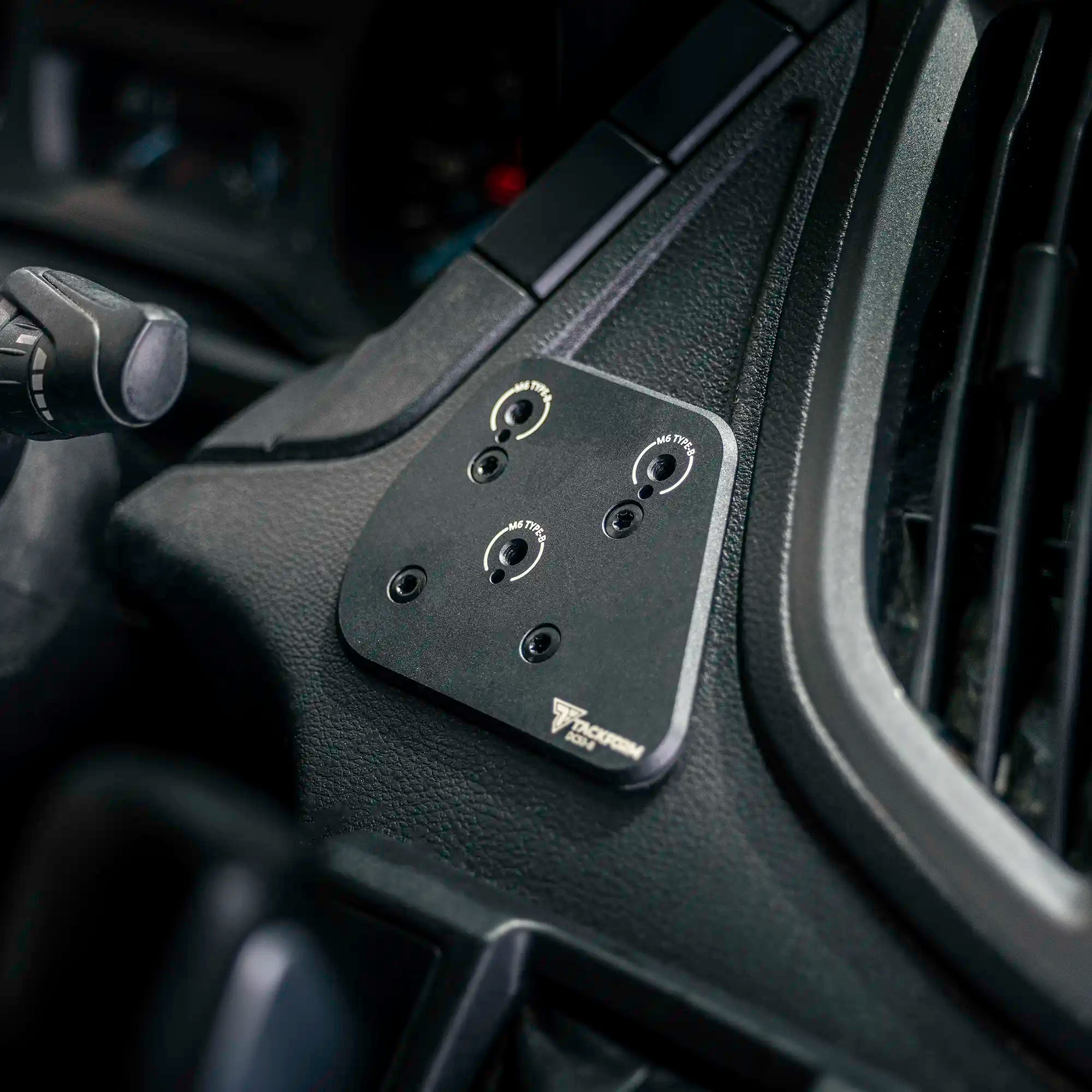 Dash clip mount for phones, tablets, and more installed in a Ford Transit