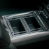 dual device mount brackets installed in the center console of a 2011-2016 ford super duty