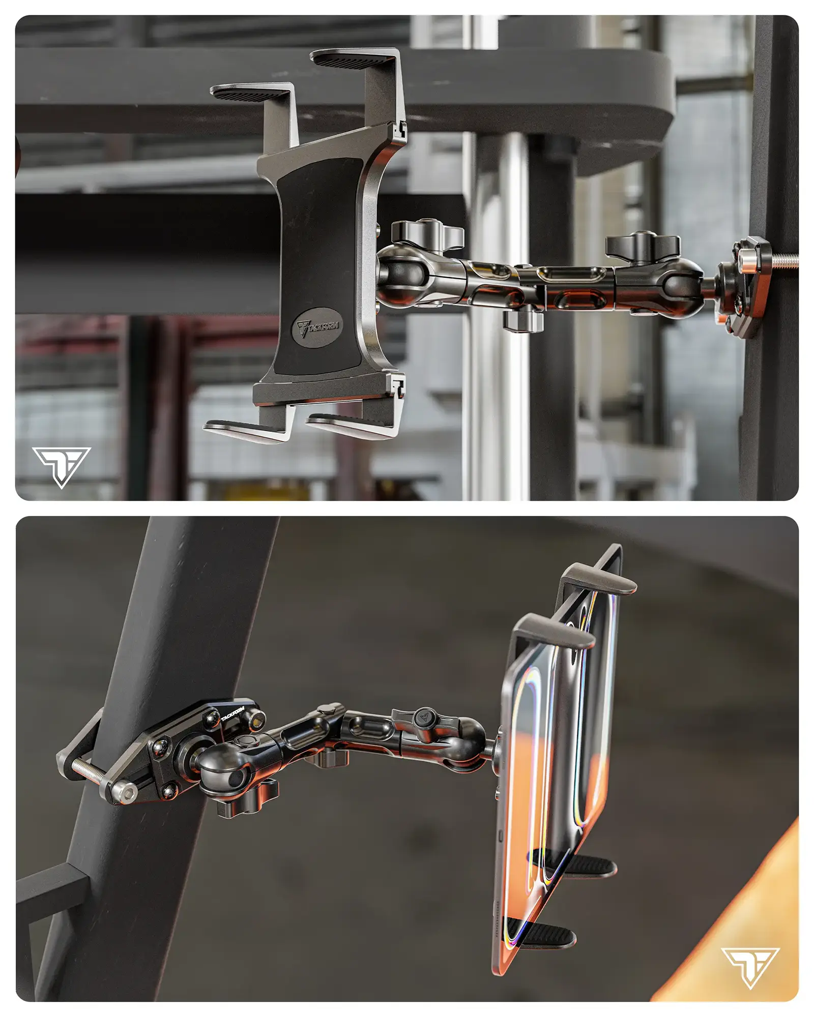 All Metal Gaurdrail Forklift Tablet Mount 
