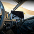 Lifestyle photo showing a Polaris RZR Garmin GPS AMPS compatible mount for roll cage and harness bar or u-bar with Garmin GPS device attached
