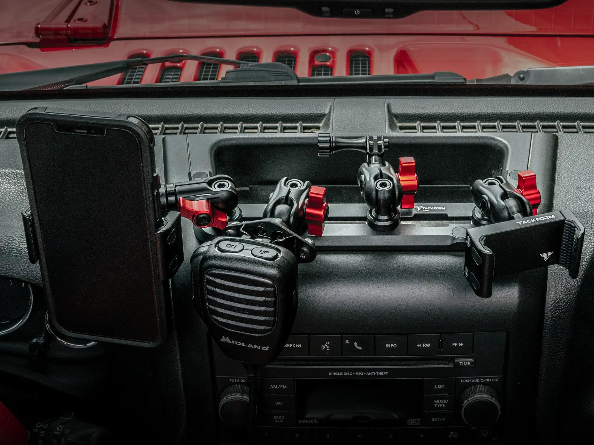 JK JKU Jeep Dash Kit Phone Holder Camera Mount and Radio Holder