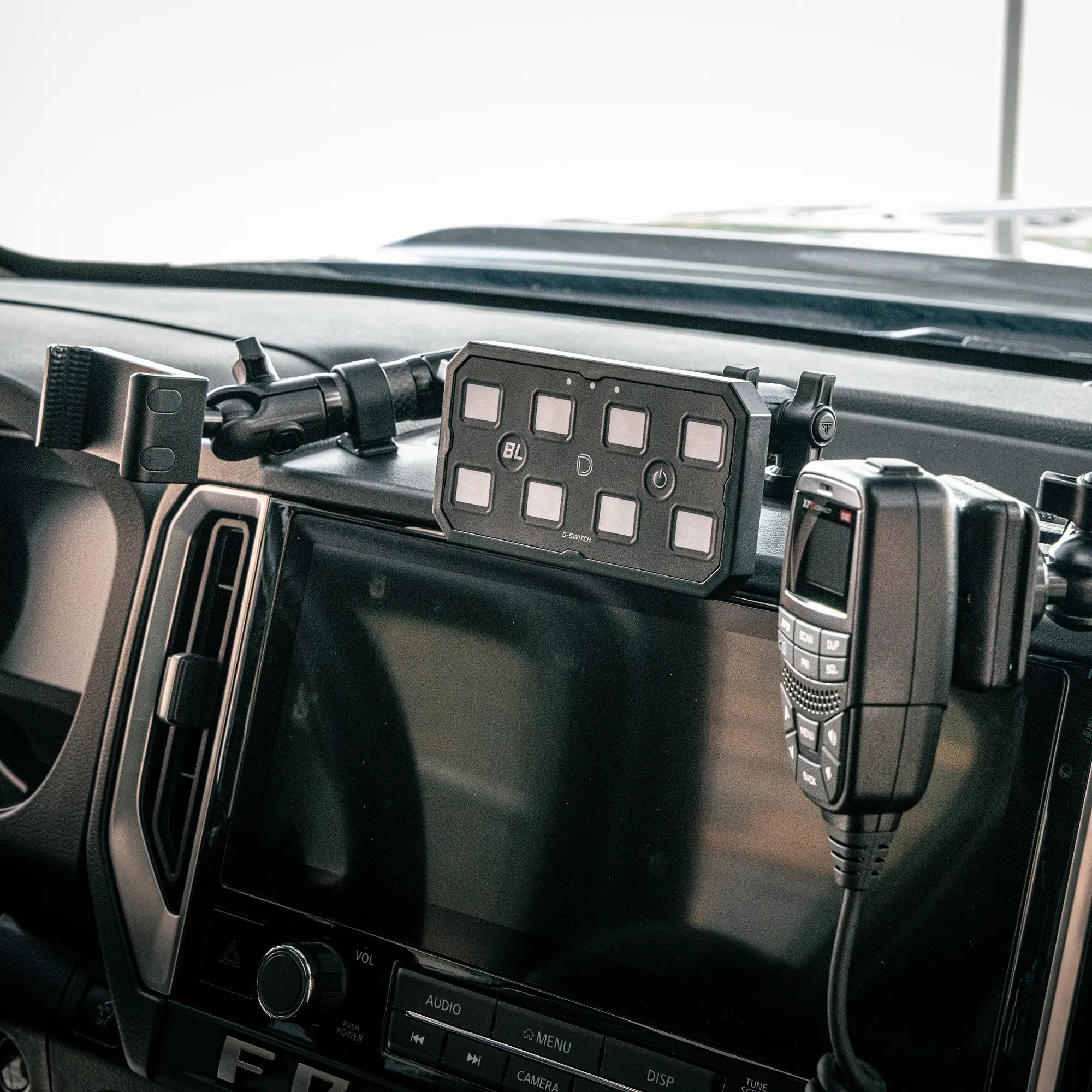 Nissan Frontier Full Dash Kit with Phone Mount Switch Panel Holder and Magnetic Radio Mount