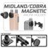 Midland & Cobra Magnetic Handheld Radio Holder | Fast AMPS Base | 3.5" DuraLock Arm