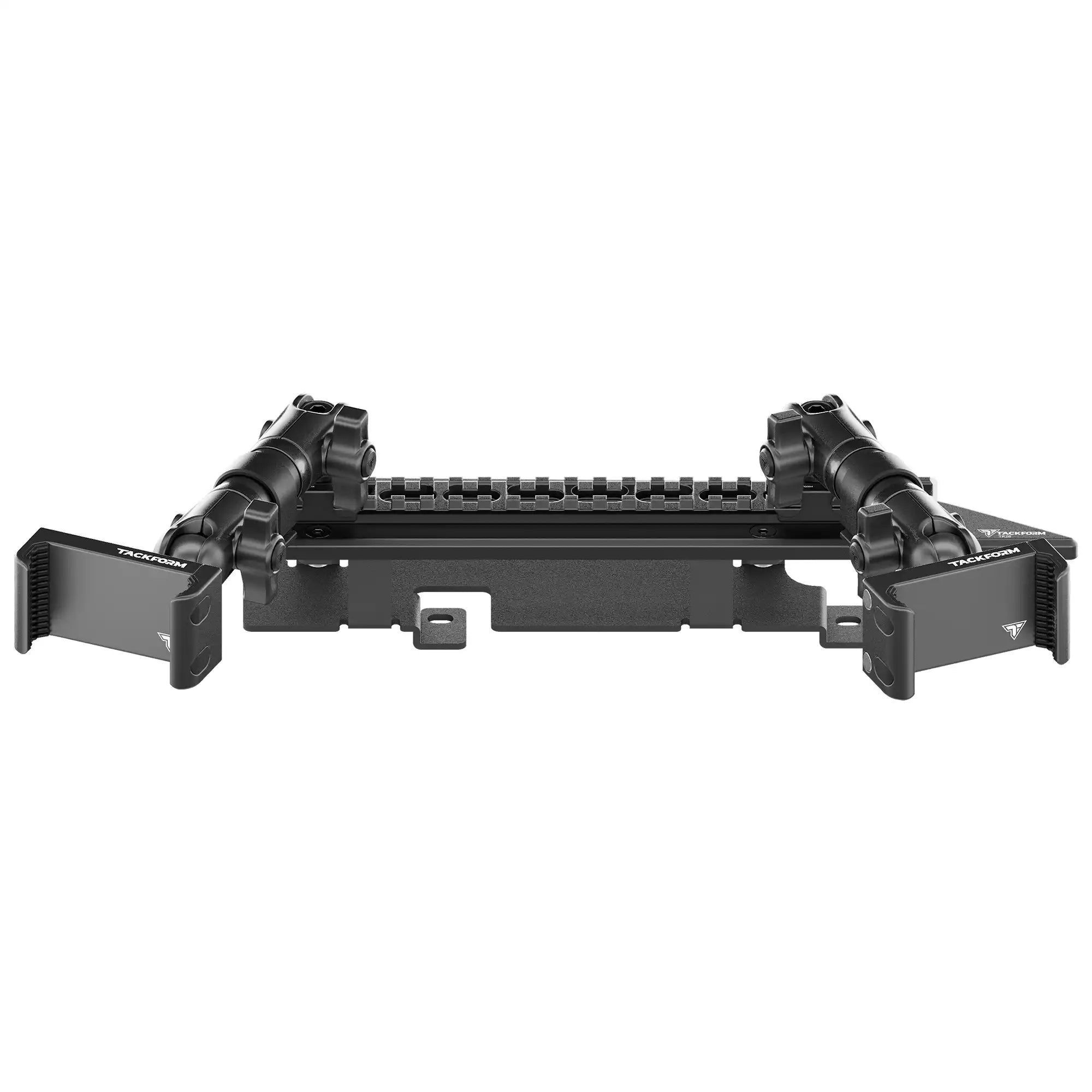 2022+ Chevrolet Silverado & GMC Sierra With 13.4" Screen (See Compatibility Info For Year/Trim Details) Tackform Assault Track Dash Picatinny Bracket With Dual 20LITE Phone Mounts