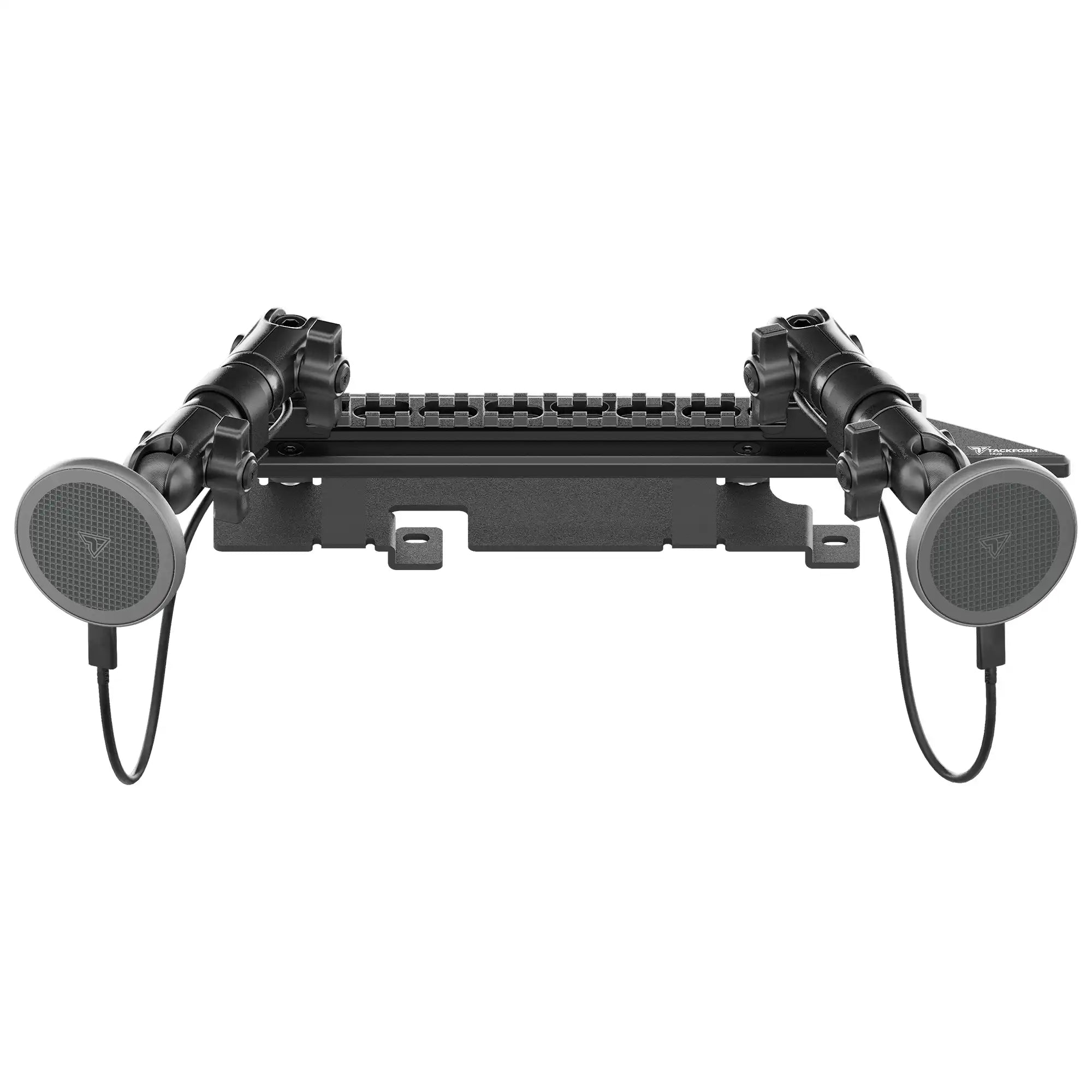 2022+ Chevrolet Silverado & GMC Sierra With 13.4" Screen (See Compatibility Info For Year/Trim Details) Tackform Assault Track Picatinny Dash Bracket With Dual MagSafe Charging Phone Mounts