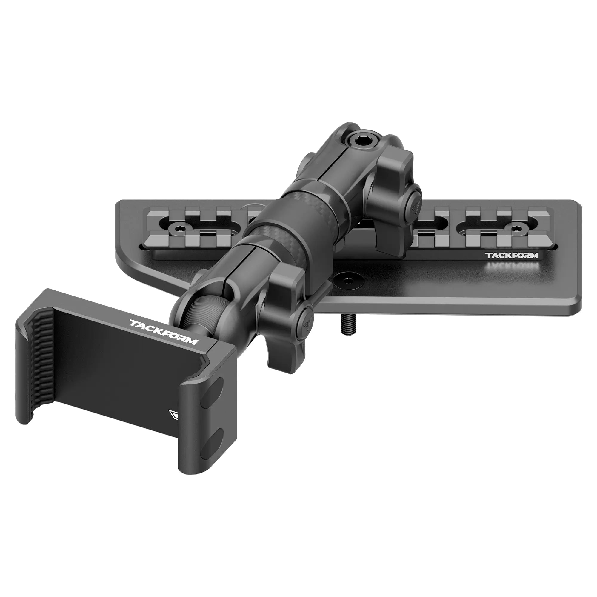 2024+ Jeep Wrangler JL & Gladiator (Not Compatible With 4xe) Tackform Assault Track Picatinny Dash Bracket With 20LITE Phone Mount | Driver Side