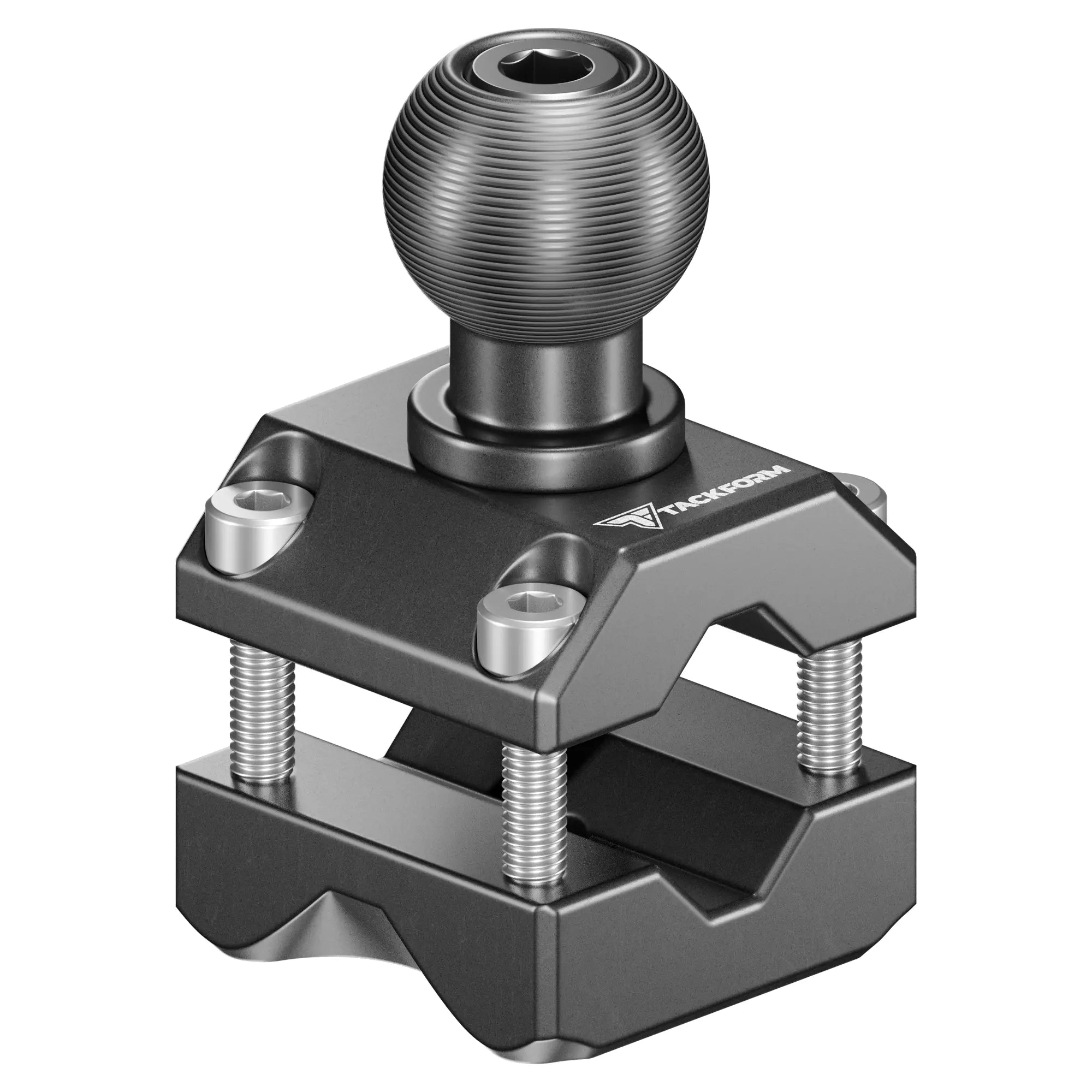3/8" - 5/8" Bar Clamp Mount | Dual Type-B Connections | 20mm Ball & Dovetail/Flange