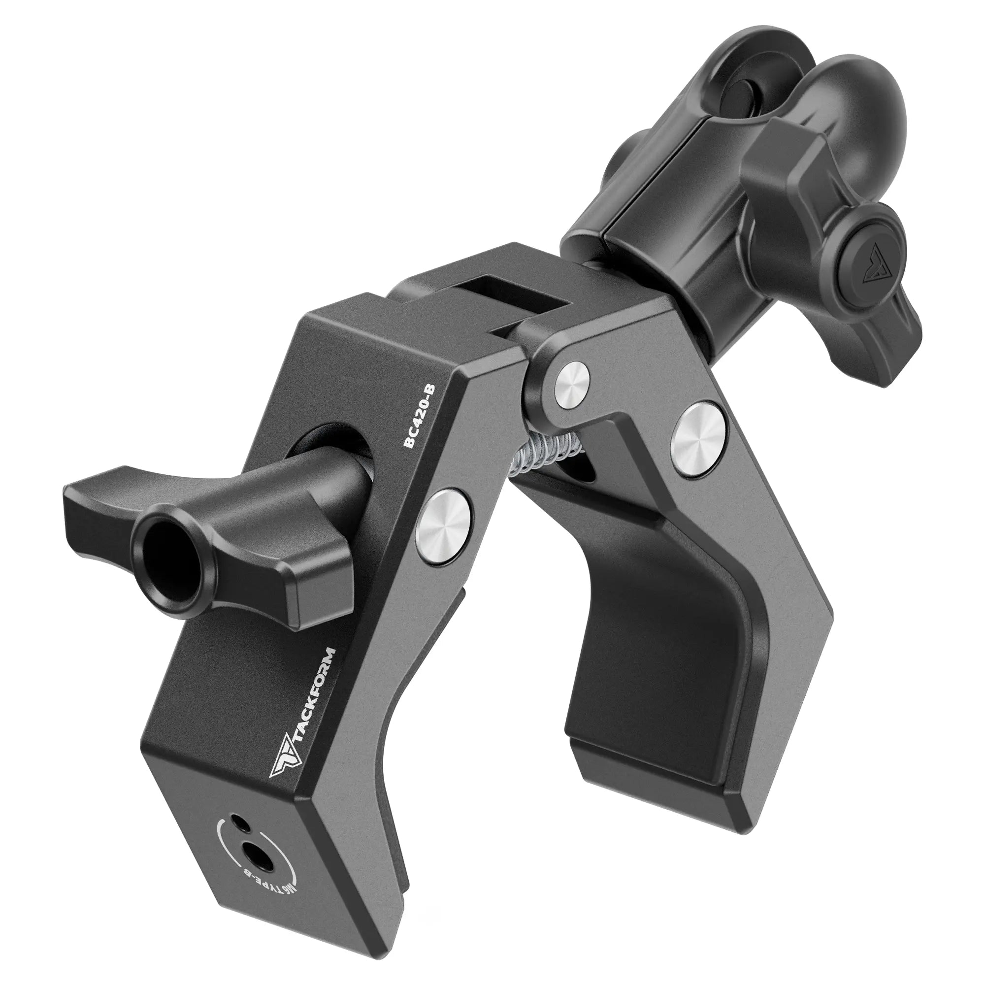 Multi-Mount Grab Handle Bar Clamp | 1" - 2" Bars | Billet Aluminum | Short Reach Adapter | 20mm Ball Socket