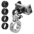 Chrome Motorcycle Phone Mount | BC3 Universal Clamp for 7/8" to 1-1/4" Handlebars | Short Reach