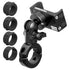 Black Motorcycle Phone Mount | BC3 Universal Clamp for 7/8" to 1-1/4" Handlebars | Short Reach