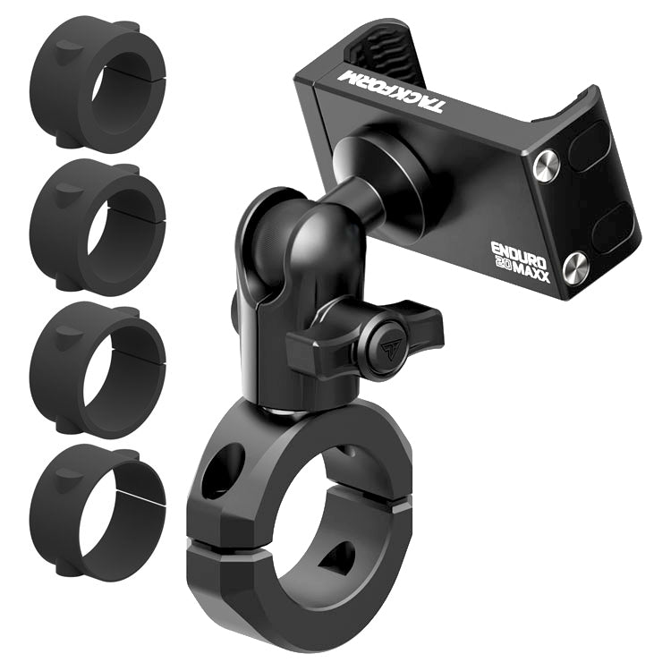 Black Can-Am Phone Mount | Spyder and Ryker | BC3 Universal Clamp for 7/8" to 1-1/4" Bars | Short Reach