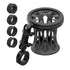 Black Motorcycle Drink Holder | BC3 Universal Clamp for 7/8" to 1-1/4" Handlebars | 3.5" DuraLock™ Arm