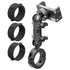 Black Motorcycle Phone Mount | BC3 Universal Clamp for 1-1/4" to 1-1/2" Handlebars | 3.5" DuraLock™ Arm