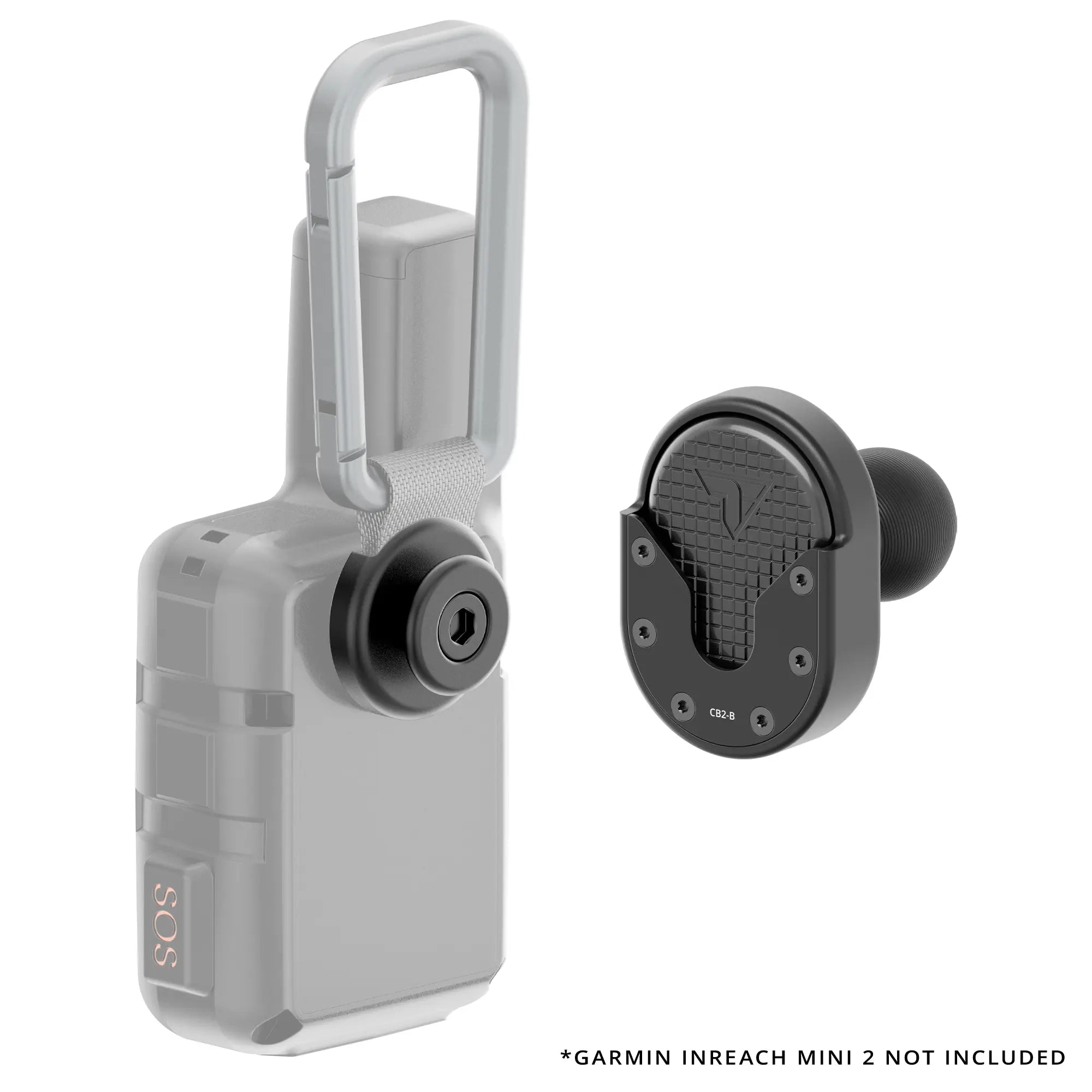 Product image of a Garmin inReach Mini 2 CB mount adapter with 20mm Metal Ball