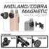 Midland & Cobra Magnetic Handheld Radio Holder | Diamond AMPS Base | 3.5" DuraLock Arm