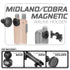 Midland & Cobra Magnetic Handheld Radio Holder | Fast Track Base | 5" DuraLock Arm