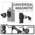 Universal Magnetic Handheld Radio Holder | Fast Track Base | 5" DuraLock Arm