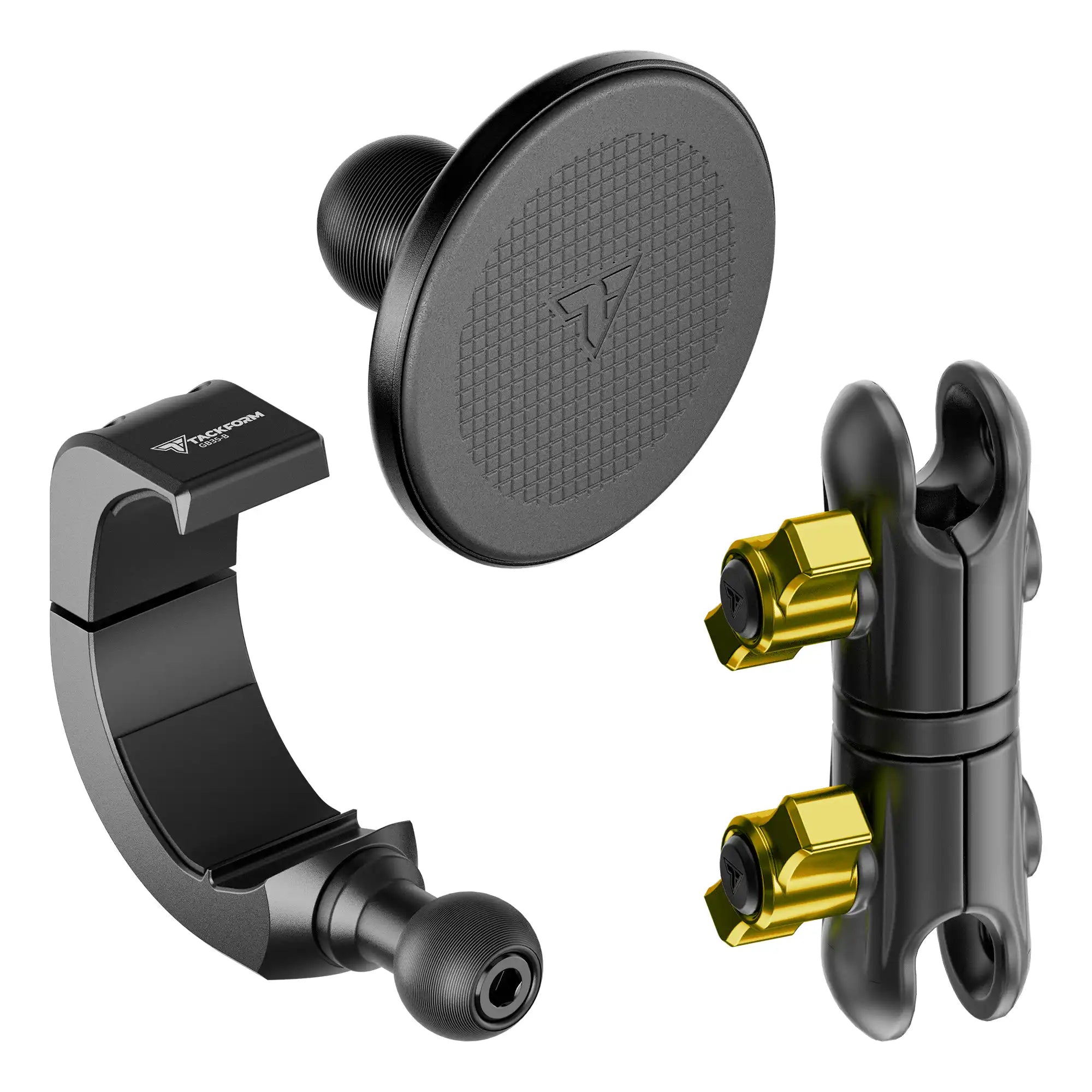 Product image of 2024+ Jeep Phone Mount compatible with MagSafe with 3.5 Arm for Passenger Side Grab Bar with yellow knobs