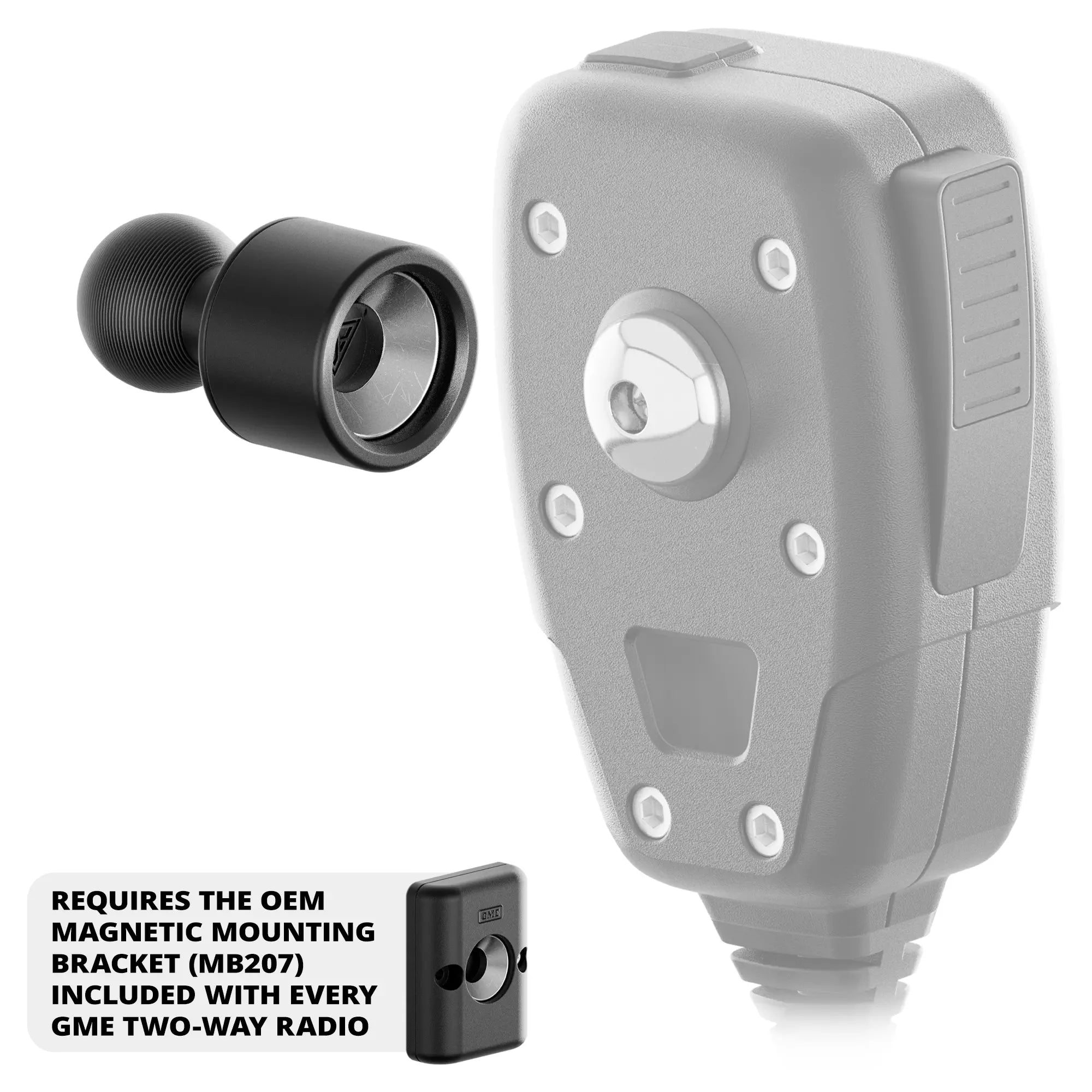GME Radio Microphone Holder with 20mm Metal Ball