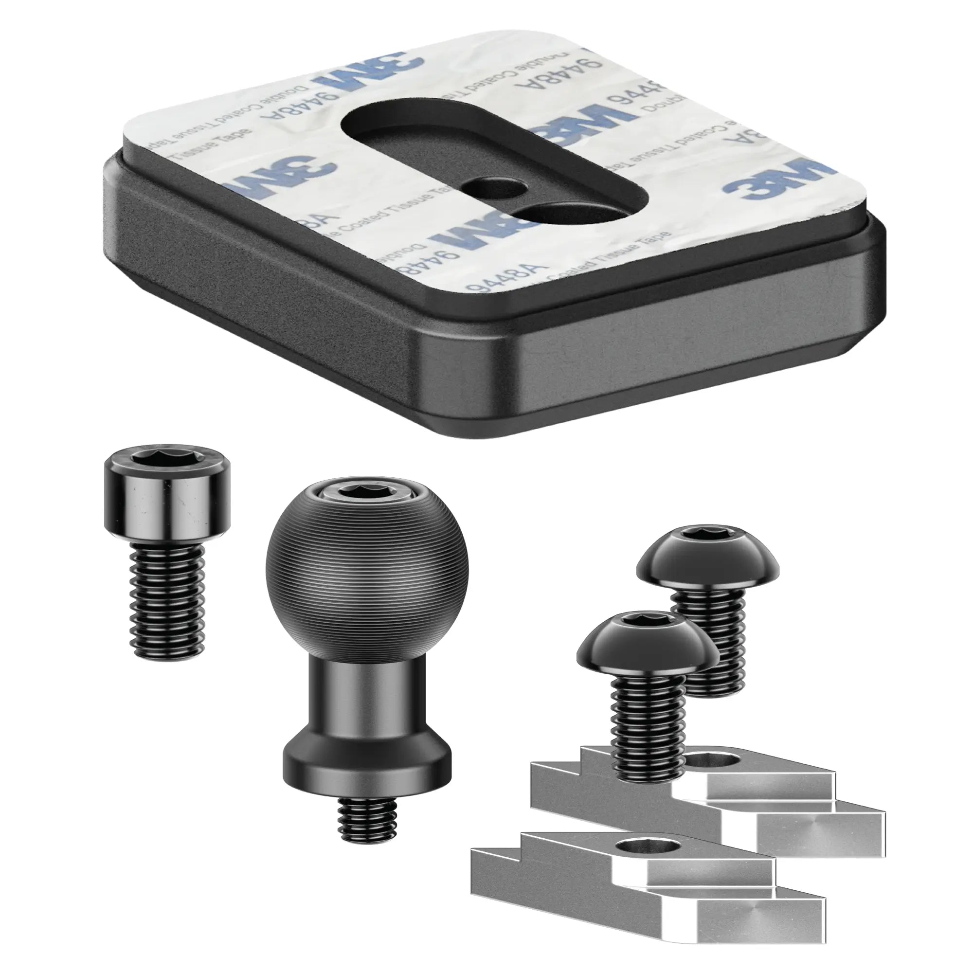 Universal Magnetic Device Mount with 20mm Metal Ball | Includes Direct to Slim Track & AMPS Hardware