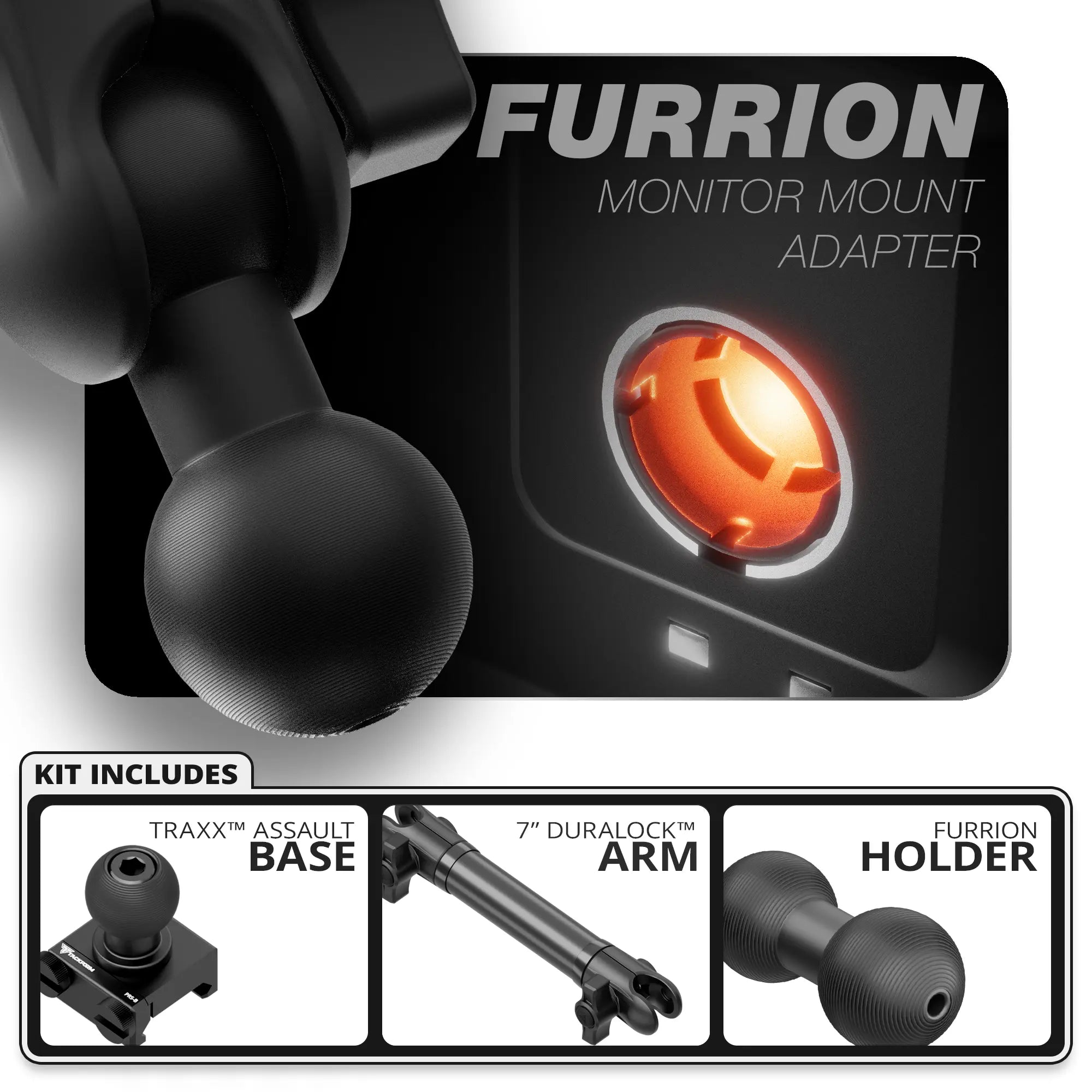 Furrion | TRAXX™ - Assault Track Picatinny Base | 7" DuraLock Arm
