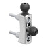 Perch / Brake / Clutch Mount | 20 Series™ | Dual 20mm Metal Balls & Dovetail | Chrome | Version 3.0