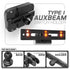 Auxbeam Holder | Slim Track Base | Choose Arm Length & Panel Type