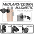 Midland & Cobra Magnetic Handheld Radio Holder | Slim Track Base | 2" DuraLock Arm