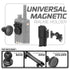 Universal Magnetic Handheld Radio Holder | Slim Track Base | 6" DuraLock Arm