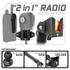 CB Radio/Microphone Holder | TRAXX™ - Slim Track Base | 7.5" - 9.25" Telescoping Arm