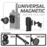 Universal Magnetic Handheld Radio Holder | Slim Track Base | 7.5" - 9.25" Telescoping Arm