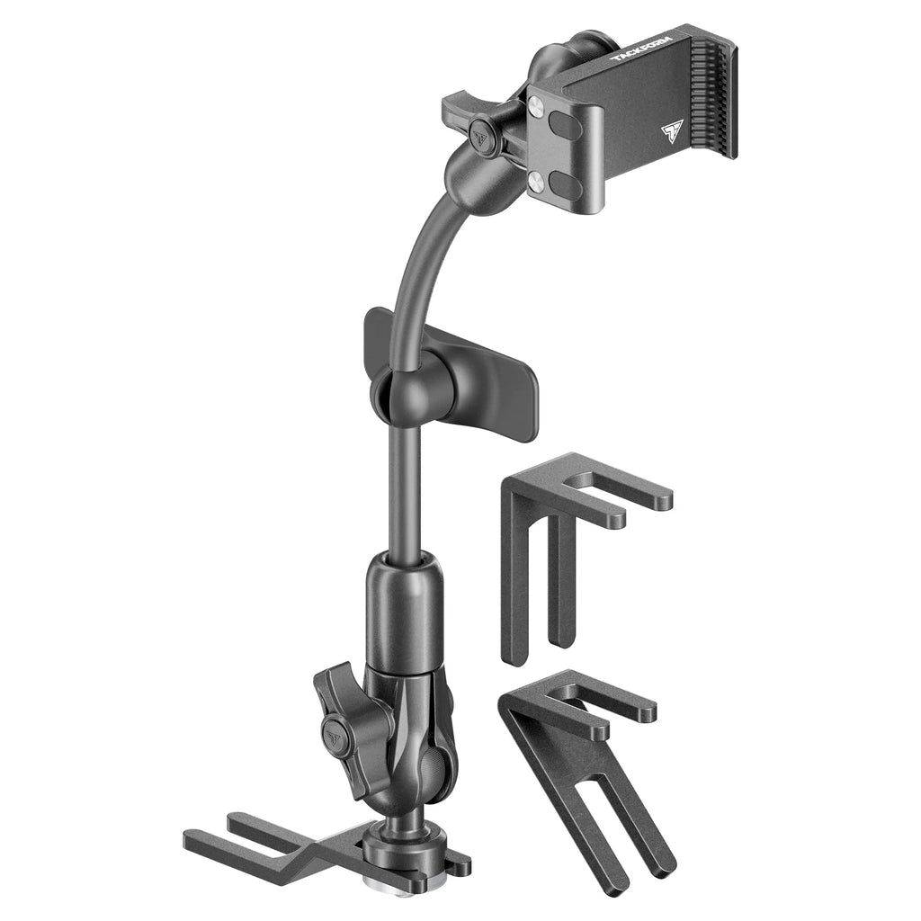 Seat Rail/Floor Bolt Mount With All-Metal Universal Phone Holder | Rigid Flex Arm | 26 Series